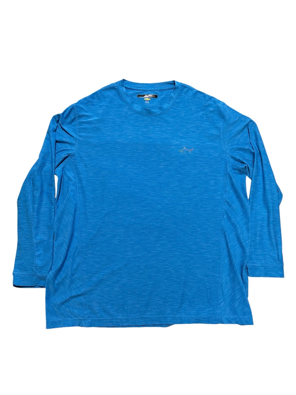 Greg Norman Collection Long-Sleeve Crew Shirt - Bright Blue